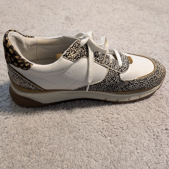 Madewell Kickoff Trainer Sneakers Leather Spot Mix Calf Hair Women's Size 9.5. - Picture 10 of 13
